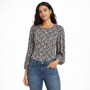 Abercrombie‎ Fitch Balloon Sleeve Floral Bodysuit Large